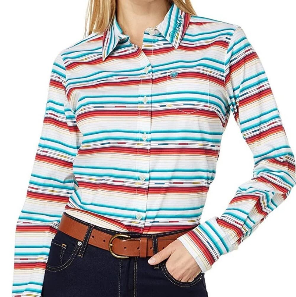 Ariat Women's Team Kirby Stretch Shirt in Rosa Serape Size Large